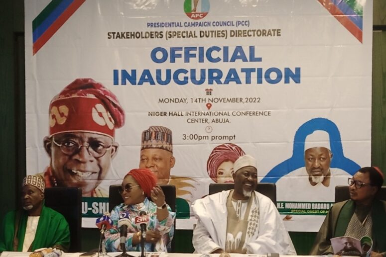 Senator Grace Bent, 2nd left and Governor Badaru at the meeting in Abuja