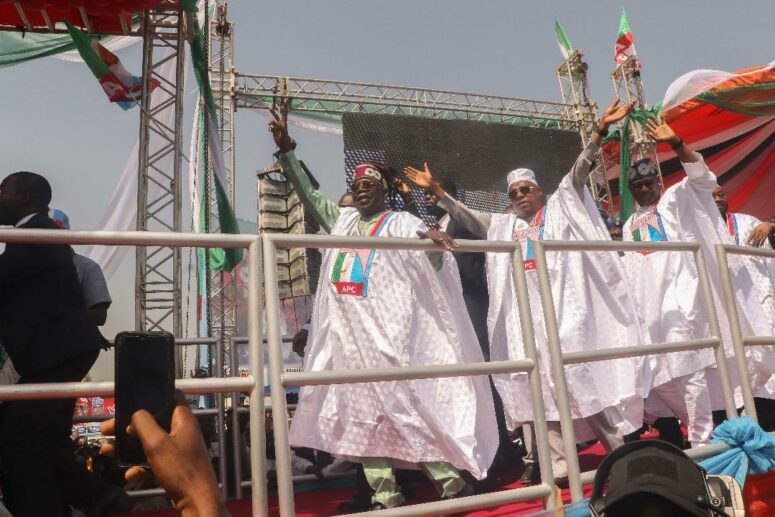 Tinubu and Shettima at the Minna rally