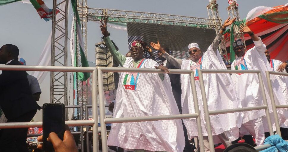 Tinubu and Shettima at the Minna rally