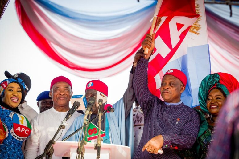 Tinubu presents APC governorship candidate Nkechi Emenike