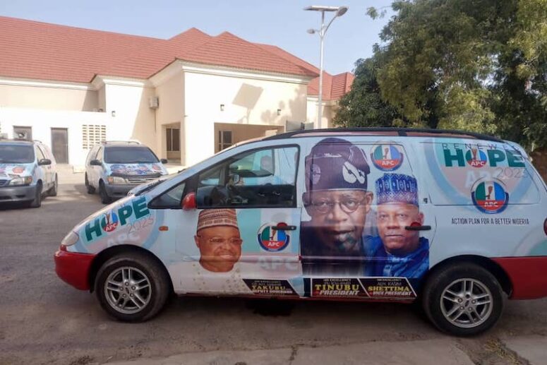 The campaign vehicles donated to Tinubu and Katsina gov. candidate