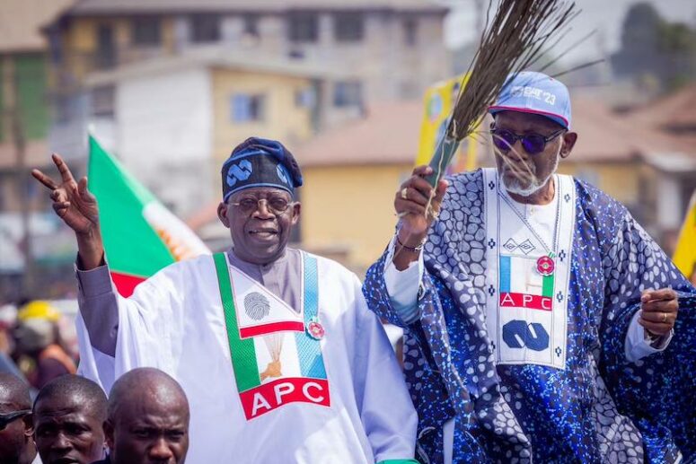 Tinubu in Ondo with Akeredolu