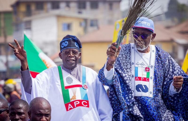 Tinubu in Ondo with Akeredolu