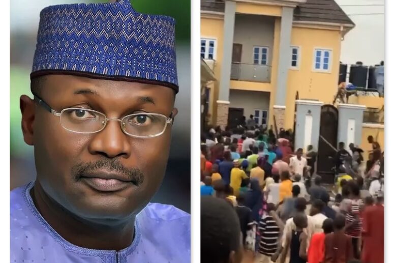 INEC Chairman Mahmood Yakubu and fake claim of attack on house