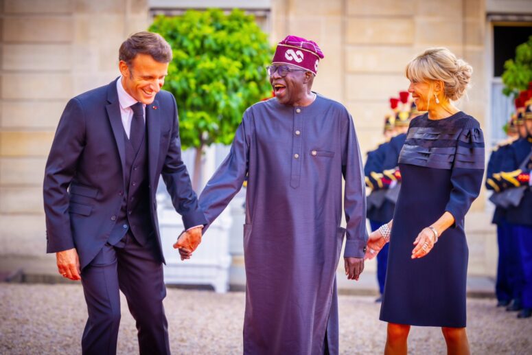 Tinubu and President Macron in Paris