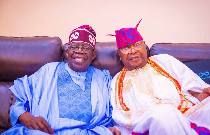 President Tinubu and Oba Adetona in Ijebu Ode