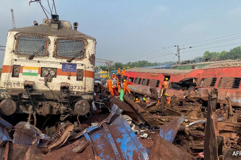 Scene of the plane crash in Odisha